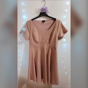 Pinkish Nude Gold Flecks Torrid Dress